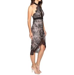 Style 1-117102005-2696 STYLESTALKER Black Size 12 Sheer Polyester Plus Size Cocktail Dress on Queenly