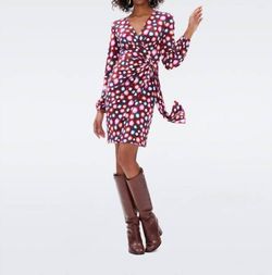 Style 1-1202001062-2168 Diane von Furstenberg Multicolor Size 8 Sleeves Free Shipping Jersey Cocktail Dress on Queenly