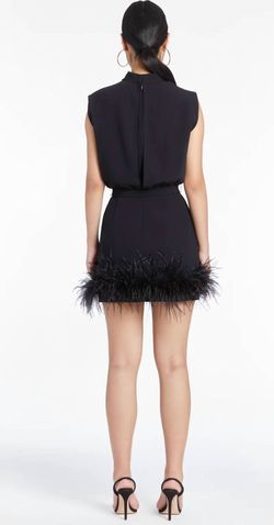 Style 1-1720378692-2901 Amanda Uprichard Black Size 8 Polyester Free Shipping Mini Cocktail Dress on Queenly