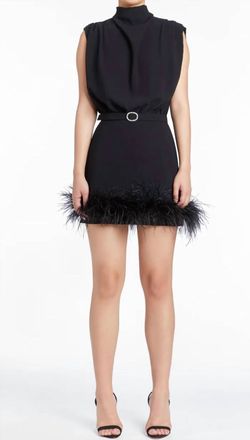 Style 1-1720378692-2901 Amanda Uprichard Black Size 8 Polyester Free Shipping Mini Cocktail Dress on Queenly