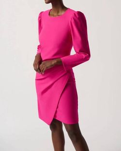Style 1-1885520907-238 Joseph Ribkoff Pink Size 12 Straight Free Shipping Tall Height Plus Size Cocktail Dress on Queenly