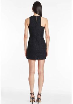 Style 1-2139332344-2901 Amanda Uprichard Black Size 8 Tweed Free Shipping Mini Cocktail Dress on Queenly