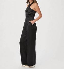 Style 1-2251810983-1498 Paige Black Size 4 Floor Length Keyhole Jumpsuit Dress on Queenly