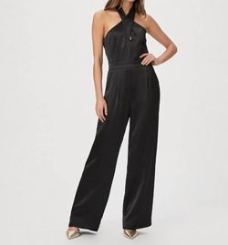 Style 1-2251810983-1901 Paige Black Size 6 Floor Length Keyhole Jumpsuit Dress on Queenly