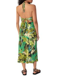 Style 1-2438904084-2901 Sanctuary Green Size 8 Print Keyhole Cocktail Dress on Queenly