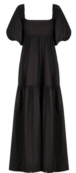 Style 1-2724588987-1498 Shona Joy Black Size 4 Tall Height Military Pockets Square Neck Straight Dress on Queenly