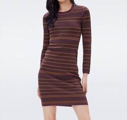Style 1-2861179531-2901 Diane von Furstenberg Purple Size 8 Sleeves Polyester Fitted Cocktail Dress on Queenly
