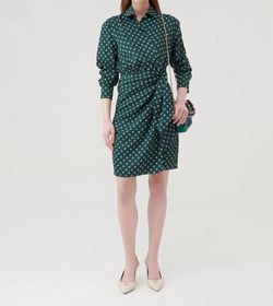 Style 1-3537940428-2168 MARELLA Green Size 8 Free Shipping Sleeves A-line Cocktail Dress on Queenly