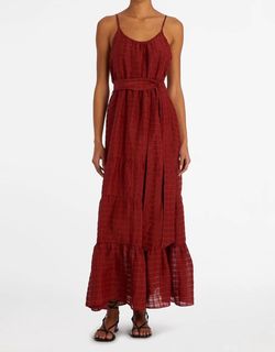 Style 1-36682647-3236 Marie Oliver Red Size 4 Belt Straight Dress on Queenly