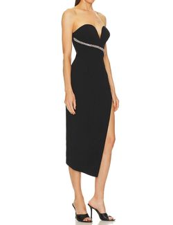 Style 1-3779160814-3236 Amanda Uprichard Black Size 4 Prom Polyester Free Shipping Tall Height Cocktail Dress on Queenly