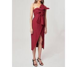 Style 1-3874568021-2901 C/MEO COLLECTIVE Red Size 8 Fitted Tall Height Polyester Cocktail Dress on Queenly