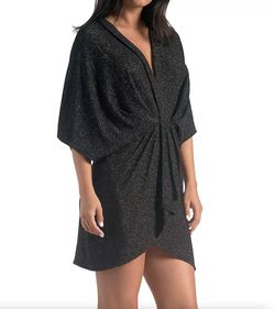 Style 1-3911555297-2696 ELAN Black Size 12 Polyester Tall Height Plus Size Spandex Cocktail Dress on Queenly