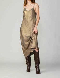 Style 1-3926373013-2901 current air Gold Size 8 Tall Height Shiny Cocktail Dress on Queenly