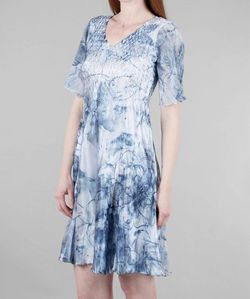 Style 1-3974683640-3816 Komarov Blue Size 16 Flare Sleeves Polyester Sheer Lace Cocktail Dress on Queenly
