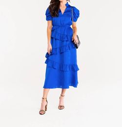 Style 1-401401948-3471 Alden Adair Royal Blue Size 4 High Neck Cocktail Dress on Queenly