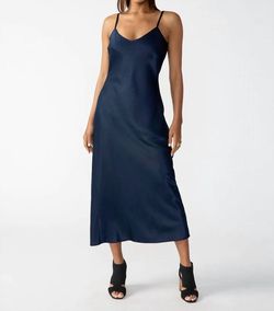 Style 1-65490420-2901 Sanctuary Blue Size 8 V Neck Polyester Navy Cocktail Dress on Queenly
