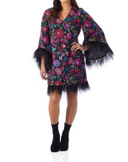 Style 1-92814899-3236 Crosby by Mollie Burch Black Size 4 Free Shipping Spandex Feather Cocktail Dress on Queenly