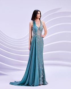 Style M20317 Modessa Couture Green Size 18 Tall Height M20317 Prom Floor Length Straight Dress on Queenly