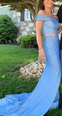 Style 52757 Sherri Hill Blue Size 2 52757 Prom Pageant Mermaid Dress on Queenly