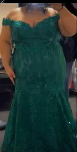 Green Size 22 Mermaid Dress on Queenly