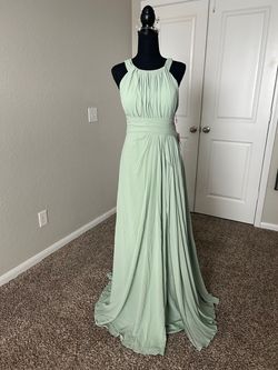 Azazie Green Size 8 50 Off Jersey Side slit Dress on Queenly