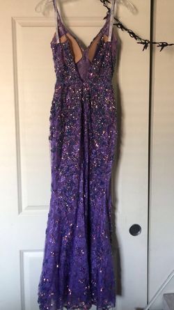 Ellie Wilde Purple Size 4 50 Off Pageant Prom Mermaid Dress on Queenly