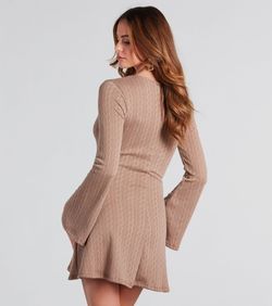 Style 05102-5355 Windsor Nude Size 4 Mini Sorority Tall Height Cocktail Dress on Queenly