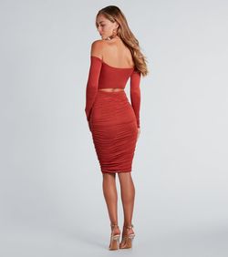 Style 05102-5366 Windsor Red Size 4 Mini Sorority Tall Height Fitted 05102-5366 Cocktail Dress on Queenly