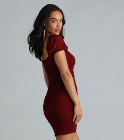 Style 05101-2773 Windsor Red Size 4 Padded Nightclub Mini Tall Height Cocktail Dress on Queenly