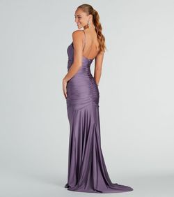Style 05002-8253 Windsor Purple Size 8 Padded Prom Floor Length Mermaid Dress on Queenly