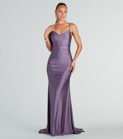 Style 05002-8253 Windsor Purple Size 8 Padded Prom Floor Length Mermaid Dress on Queenly