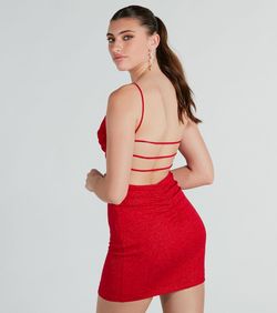 Style 05103-5323 Windsor Red Size 8 Nightclub 05103-5323 Backless Sorority Cocktail Dress on Queenly