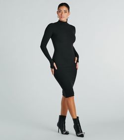 Style 05102-5396 Windsor Black Size 8 05102-5396 Long Sleeve Tall Height Cocktail Dress on Queenly