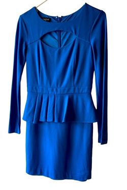 Bebe Royal Blue Size 4 Mini Cocktail Dress on Queenly