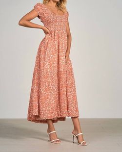 Style 1-105991848-2696 ELAN Orange Size 12 Cap Sleeve Plus Size A-line Dress on Queenly