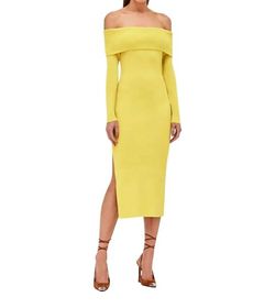 Style 1-1160102875-2901 ALEXIS Yellow Size 8 Side Slit Free Shipping Black Tie Cocktail Dress on Queenly