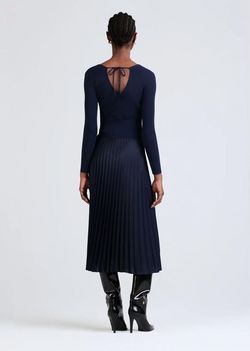 Style 1-1206013974-2696 Derek Lam 10 Crosby Blue Size 12 Spandex Plus Size Polyester Sleeves Cocktail Dress on Queenly