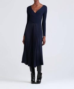 Style 1-1206013974-2696 Derek Lam 10 Crosby Blue Size 12 Polyester Spandex Plus Size Navy Cocktail Dress on Queenly