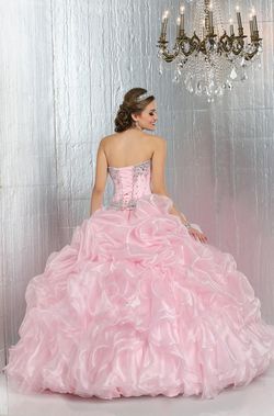 Style 802793128 Q by DaVinci Pink Size 8 Pageant Prom 802793128 Floor Length Ball gown on Queenly