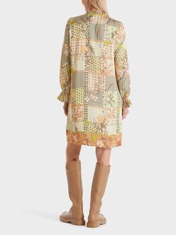 Style 1-1484785908-1498 Marc Cain Multicolor Size 4 Straight Long Sleeve Print Cocktail Dress on Queenly