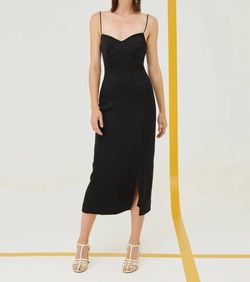 Style 1-1602465148-1901 MARELLA Black Size 6 Side Slit Cocktail Dress on Queenly