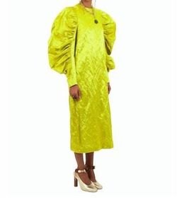 Style 1-203859258-1498 Ulla Johnson Yellow Size 4 Tall Height Free Shipping Pageant Cocktail Dress on Queenly