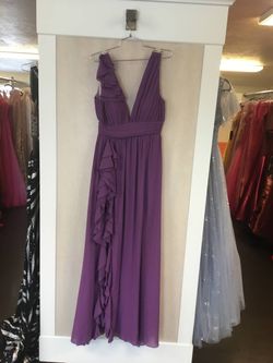 Style 1-2059960249-2696 minuet Purple Size 12 Military Tall Height Straight Dress on Queenly