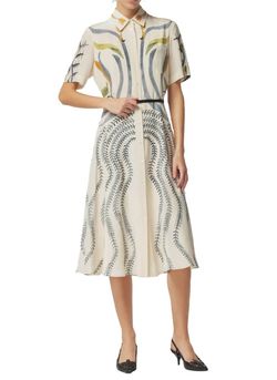 Style 1-2084997138-3709 ALTUZARRA White Size 8 Print Belt Tall Height Cocktail Dress on Queenly