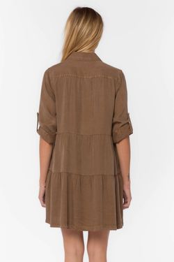 Style 1-2427174990-3855 Velvet Heart Brown Size 0 Mini High Neck Cocktail Dress on Queenly
