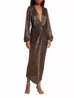 Style 1-252556936-3855 Ramy Brook Brown Size 0 Polyester Straight Dress on Queenly