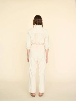 Style 1-2641740380-3236 XIRENA Nude Size 4 Floor Length Long Sleeve High Neck Jumpsuit Dress on Queenly