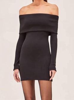 Style 1-2682993573-2901 ALEXIS Black Size 8 Jersey Mini Strapless Cocktail Dress on Queenly