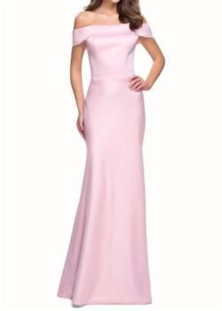 Style 1-3958801088-98 La Femme Pink Size 10 Military Straight Dress on Queenly