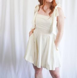 Style 1-3979790960-2696 Just Me White Size 12 Summer Cocktail Dress on Queenly